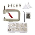 thumbnail image 2 of KLKCMS Hand Press Pearl Setter Tool Beads Rivet Fastening Machine Rivet Studs with Tray Argent, 2 of 9