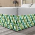 thumbnail image 1 of Succulent Bed Skirt, Cactus with Flower Spikes Desert Plantation, Elastic Bedskirt Dust Ruffle Wrap Around for Bedding Decor, 4 Sizes, Green Dark Seafoam, by Ambesonne, 1 of 2