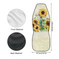 thumbnail image 6 of Jeiento Cross Car Seat Cover Front Seats Only Front Seat Protector Covers Sunflower Front Bucket Seat Covers Interior Auto Decor Universal Vehicles Accessories for Van Sedan SUV, 6 of 6