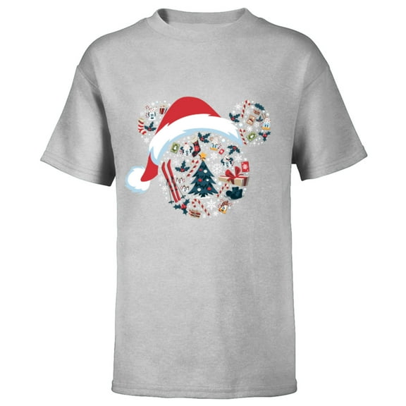 Disney Mickey Mouse Icon Winter Lodge Standard - Short Sleeve T-Shirt for Kids ā Customized-Athletic Heather