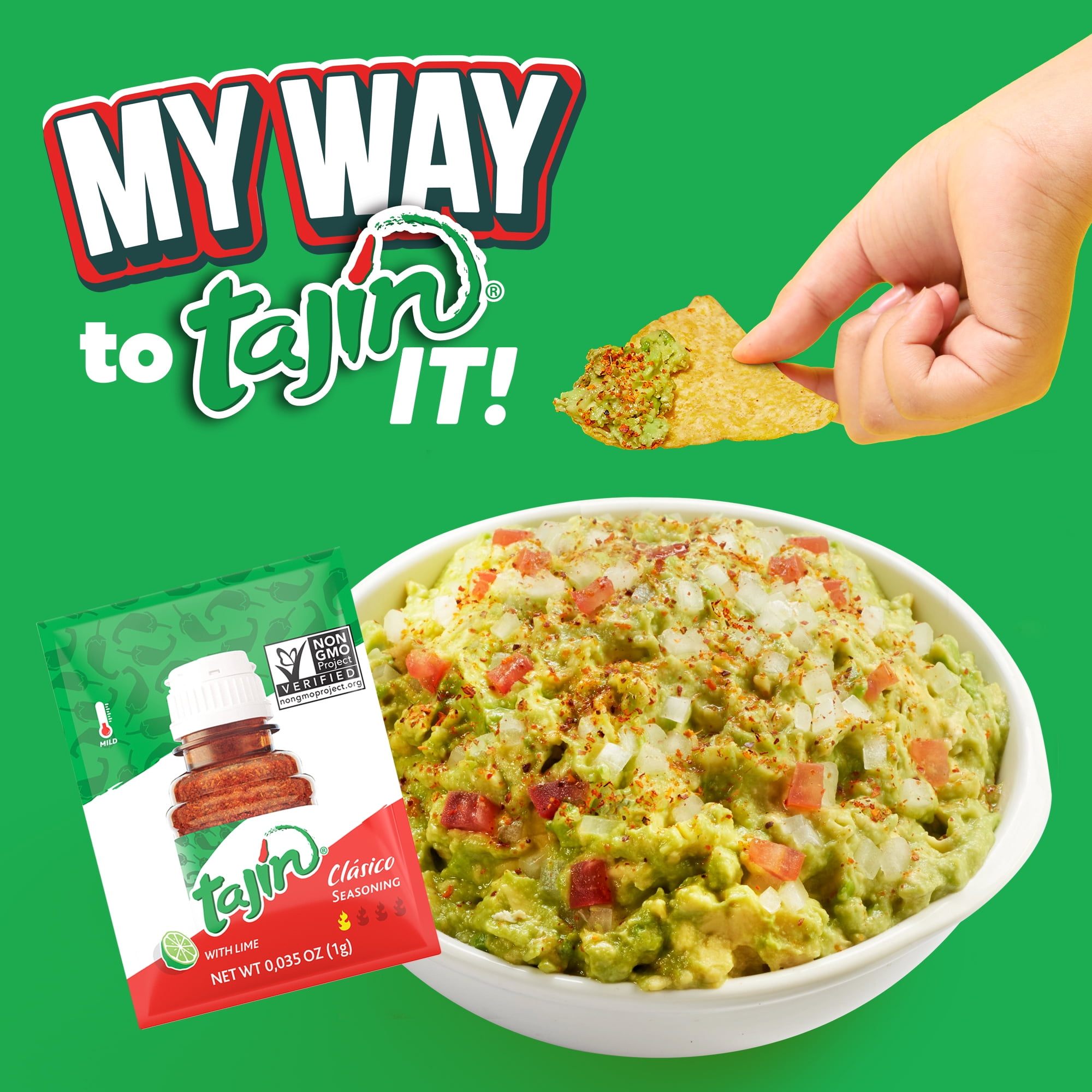 (25 Pack) Tajin® Clasico Seasoning, Mexican Chili Lime Seasoning To-Go Packets, 0.035 oz