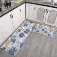 thumbnail image 2 of Pioneer Flower Floral Print Pattern Kitchen Rugs Sets Of 2,Anti Fatigue Kitchen Mat Rugs Non Slip Washable,Decorative Kitchen Floor Mats for Kitchen,Sink,Laundry,17"x30"+17"x47", 2 of 7