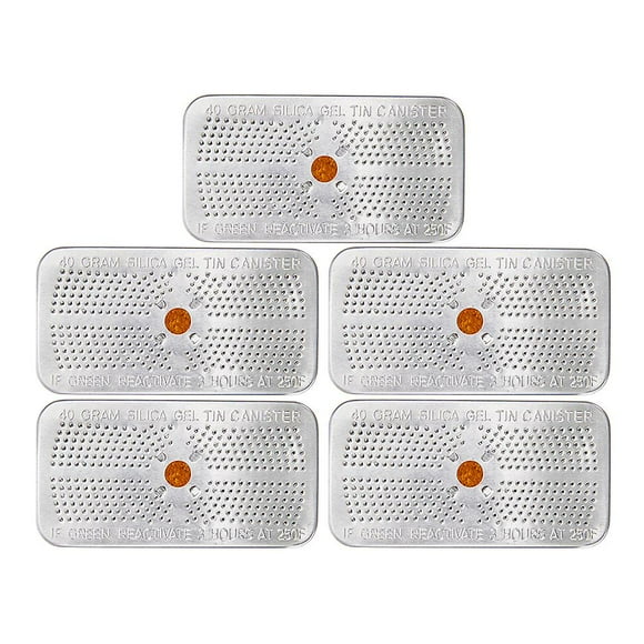 5 Pcs Dehumidifiers Home Reusable Desiccant Dehumidifier Desiccant Canisters Aluminum Tin Desiccants Silica Packs Silica Packets