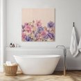 thumbnail image 3 of Pink Blue Spring Floral Wall Art Painting on Canvas, Rustic Summer Flower Botanical Canvas Art Home Prints Wall Art Framed Modern Artwork for Living Room Bedroom Wall Decor 8x8in, 3 of 9