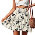 thumbnail image 2 of Jupe Ajustable à Cordon en Dentelle à Imprimé Floral d'Été pour Femmes, Polyester, Sans Manches, Col Rond, Style Décontracté, Taille Ajustée, 2 of 7