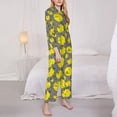 thumbnail image 2 of KLL Pirate Skulls Print Women's Long Sleeve Pajamas with Pants Sleepwear Loungewear 2 Set-Large, 2 of 8