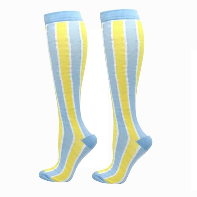 Men Women Socks Compression Socks Elastic Sports Beautiful Leg Nurse Stocking Jogging Climbing Cycling Flight Excercise 33 L XL