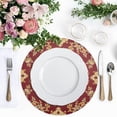 thumbnail image 4 of Ryvnso Mandala1 Pattern Round Plate Mats Dining Table Placemat Set of 4 for Holiday Decoration, 4 of 7