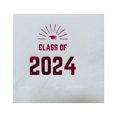 thumbnail image 3 of Paper Frenzy Graduation Foil Stamped Party Napkins Class of 2024 - 25 pack, Red, 3 of 8