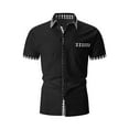 thumbnail image 4 of Économies d'Été 2025 Homme Cardigan Boutonné Décontracté Poche Manches Courtes Col Rabattu Chemisier Chemise, 4 of 7