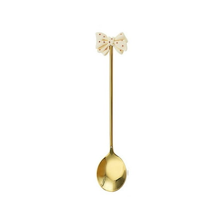 

Stainless Steel Spoon Dishware with Electroplate Gold Coating Food Grade Ice Cream Spoon Espresso Spoons Tableware