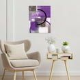 thumbnail image 4 of Purple Abstract Wall Art for Bathroom Modern Aesthetic Grey and White Canvas Wall Art Wall Paintings Home Decor Geometric Wall Pictures for Living Room Bedroom Office Ready To Hang,8x10 Inch, 4 of 6
