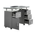 thumbnail image 3 of Manicure Table GLASS GLOW Grey Salon Nail Table Salon Furniture & Equipment, Light Version, 3 of 9