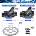 thumbnail image 2 of Juego de freno de disco hidráulico MTB TOBWOLF con rotores de 160 mm y pastillas cerámicas, 2 of 7