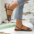thumbnail image 4 of Sandalias planas informales de color para mujer, cómodos zapatos de playa de dos usos, zapatillas fáciles de poner y quitar Wmkox8yii  ytu8374, 4 of 6