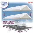 MiaHltTia 10x20 ft Carport Replacement Canopy Garage Top Cover Tent