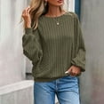 thumbnail image 6 of Ultra Soft Textured Sweatshirt for Womens Relaxed Fit Athletic Stretch Pullover Sweater Blouses Velvet Knit Sweater Shirts Baggy Boho Spring Tops, 6 of 7