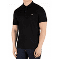thumbnail image 2 of Lacoste Short Sleeve Jersey Interlock Regular Fit Mens Polos Size L, Color: Black, 2 of 4