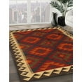 thumbnail image 3 of Ahgly Company Machine Washable Indoor Round Contemporary Sienna Brown Area Rugs, 3' Round, 3 of 7