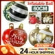 thumbnail image 2 of Bola inflable navideña de 60 cm, bola decorativa navideña para exteriores, bolas decorativas navideñas impermeables, bolas grandes para decorar árboles, 2 of 5