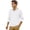 White, variant on IWRICH Men’s Casual Polo Shirts Long Sleeve Button up Collared Pullover Tops Business Classic Workwear White XL