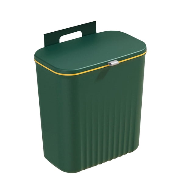 BINGLI Hanging Kitchen Trash Can Double Open Lid, Wall Mounted Storage Bucket, Cabinet Door Compost Bin, Under Sink Garbage Container