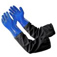thumbnail image 1 of Long Pond Gloves, 27.5" Drain Gloves, Long Rubber Gloves, Waterproof Drain Cleaning Gloves Acid and Alkali Resistance Pond Cleaning Gloves, Full Arm G, 1 of 5