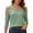 Army Green, variant on Cold Shoulder Tops for Women 3/4 Length Sleeve T Shirts Y2K Pullover Casual Dolman Summer Blouses Black,S