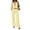 Yellow, variant on Women's 2 Piece Sets Sleeveless Open Back Halter Tops & Wide Leg Pants Y2K Summer Fashion Going Out Outfits Black M