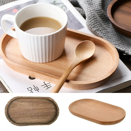 

Shenmeida Solid Wood Serving Platters Durable Dishwasher Safe Rectangular Party Plates Avoid Sliding and Spilling Food with Easy Carry Grooved Handle Design
