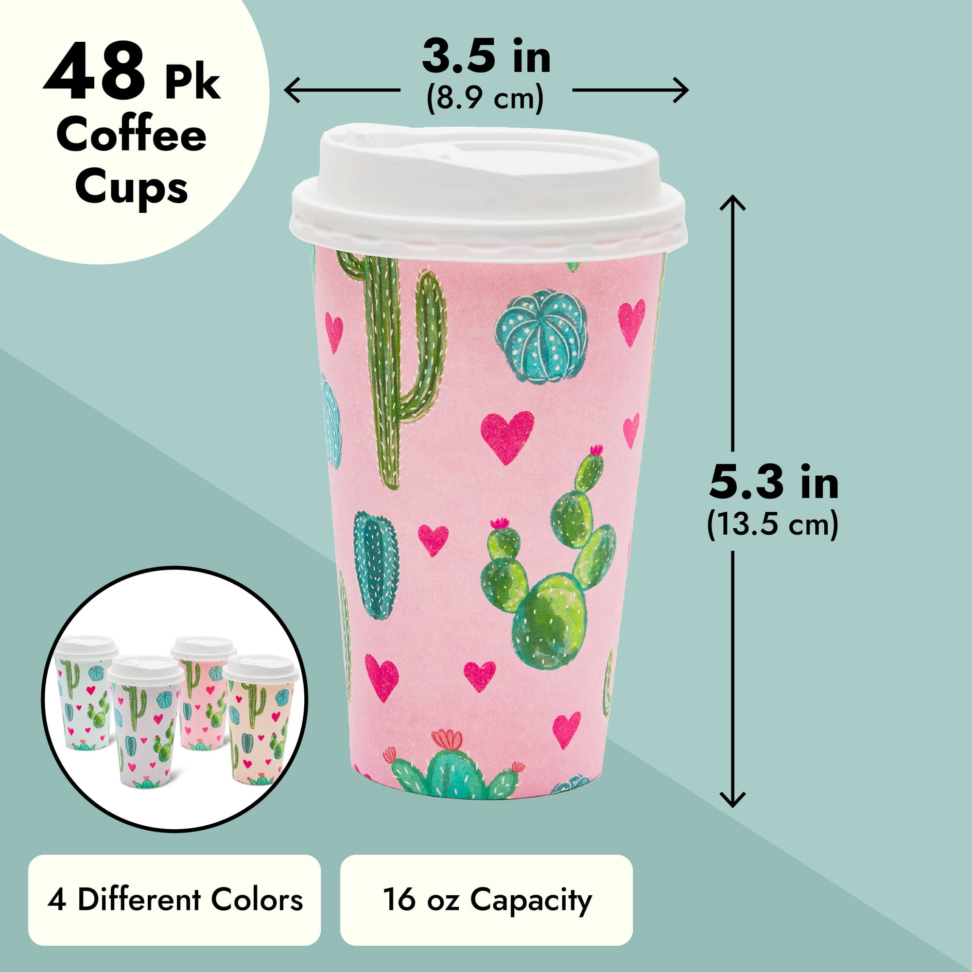 BarConic Plastic Cactus Cup w/Lid and Straw - 20oz