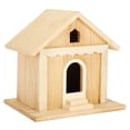 thumbnail image 3 of Casa de madera para pájaros, hecha a mano, para loros, para exteriores, decorativa para jardín, 3 of 13