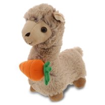 DolliBu Happy Easter Super Soft Plush Beige Llama with Carrot - Stuffed Animals with Carrot Plush Toy, Perfect Easter Holiday Surprise Gift, Spring Easter Farm Life Plush Animal - 11" Inches