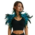 thumbnail image 1 of Fortune Cape Gothique à Plumes pour Femmes Halloween Cosplay Fête Châle à Lacets Boléro, 1 of 8