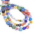 thumbnail image 2 of U8MO 4mm 6mm 8mm Handmade Flower Shape Millefiori Glass Beads For Jewelry Making-Orange White-5~7mm (65pcs), 2 of 7