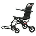 thumbnail image 4 of AurumEdge Wheelchairs for Adults,Carbon Steel Lightweight Foldable Transport Wheelchair,Seat Size 17.73" x 13.79",Hand Push Mobility Scooter with Pull Bar, 4 of 7