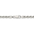 thumbnail image 3 of 925 Sterling Silver Diamond Cut 4.25mm Solid Rope Chain w/ Lobster Clasp - 22", 3 of 5