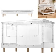 30 Gallon Reptile Tank with Front Door and Ventilation for Bearded Dragons, Snakes, Tarantulas, and Hermit Crabs, 27"x18"x17"