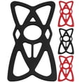 thumbnail image 1 of HSHDLDF Phone Mount X Holder Grip Tether Rubber Strap Silicone Security Bands - Universal Motorcycle Bike Phone Mount Accessories Replacement Parts - Elastic X Web Grip (2 Black & 2 Red) 4 Pack, 1 of 6