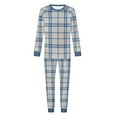 thumbnail image 5 of KeShDi Christmas Pajamas For Men's Christmas Fashion Christmas Plaid Print Tops And Pants Pajama Suit Homewear Gray 2X, 5 of 5