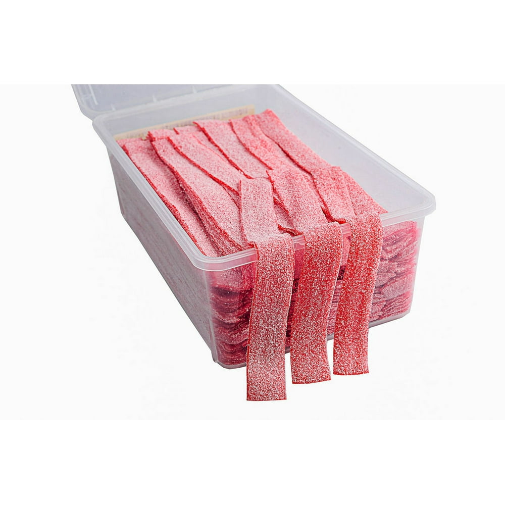 Strawberry Sour Belts 3.5 Pound Box 200 Pieces