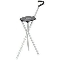 Walking Cane Sport Seat Cane Tripod Aluminum Black Weight Cap 250 lbs