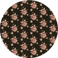 thumbnail image 1 of Ahgly Company Indoor Round Patterned Midnight Gray Area Rugs, 6' Round, 1 of 6