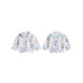 thumbnail image 2 of Kids Toddler Girl Fleece Jacket 6 12 18 24 Months 2T 3T 4T Lightweight Floral Print Winter Warm 1/2 Zipper Long Sleeve Pullover for Infant Fall Outwear, 2 of 9