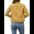 thumbnail image 3 of Chaquetas Vaqueras para Mujer, Básicas, de Larga, con Botones, Estilo Corto, A Amarillo L, 3 of 7