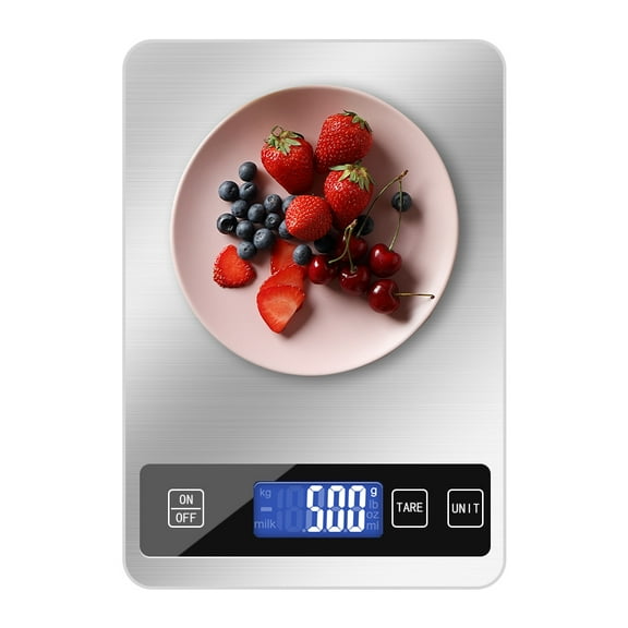 Digital Food Scale for Kitchen,Food Scale with 6 Units LCD Display and Tare Function,Stainless Steel Kitchen Scale for Cooking Baking,Kitchen Gadgets & Essentials