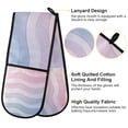 thumbnail image 2 of Yayeee Double Oven Mitt Kitchen Heat Resistant Baking 35" x7" Quilted Glove, Light Blue Gradient, 2 of 6