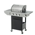 thumbnail image 6 of Youmumeub 3-Burner Propane Gas Grill with Side Burner, 37,000 BTU, Stainless Steel Barbecue Grill for Outdoor Cooking, Patio, Black and Silver, 6 of 26