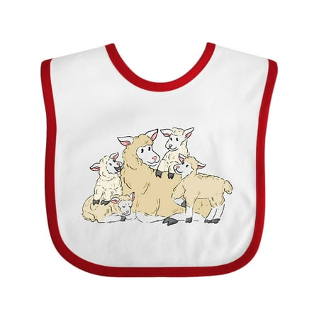 

Inktastic Cute Lamb Family Gift Baby Boy or Baby Girl Bib