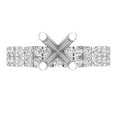 thumbnail image 2 of Dazzlingrock Collection Round White Diamond Semi Mount Engagement Ring Set for Women (0.70 ctw, Color I-J, Clarity I2-I3) in 925 Sterling Silver, Size 7, 2 of 6